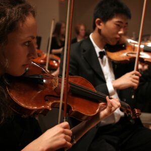 WSS Youth Symphony violinists