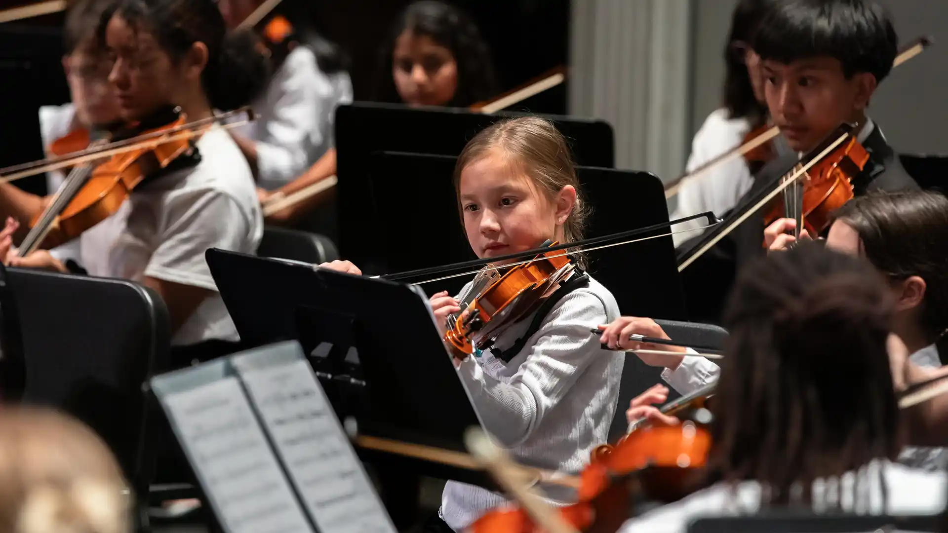 A child in Chamber Sinfonia