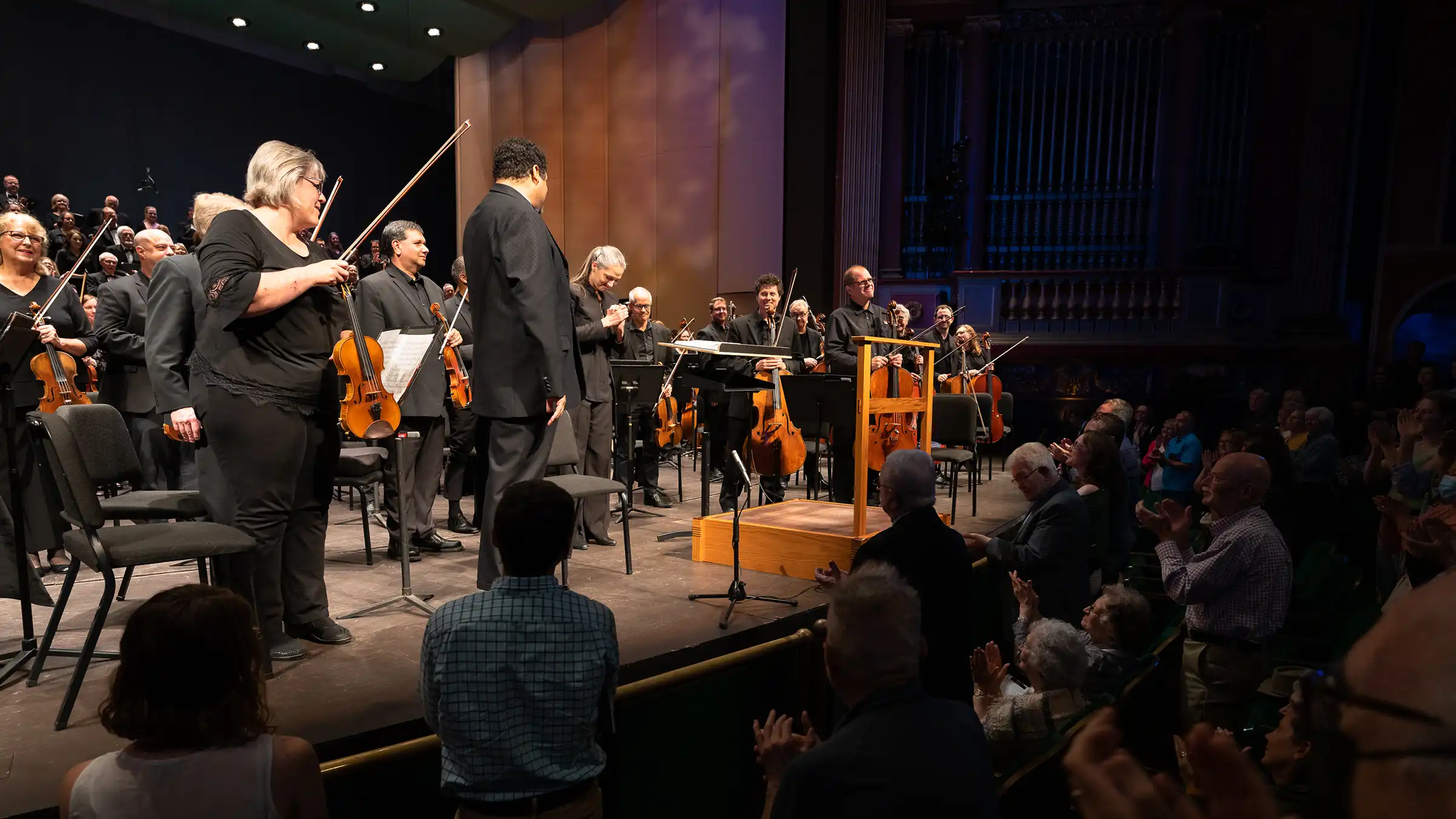 Applause following Jason McKinney's appearance in Walton's Belshazzar's Feast, May 2023